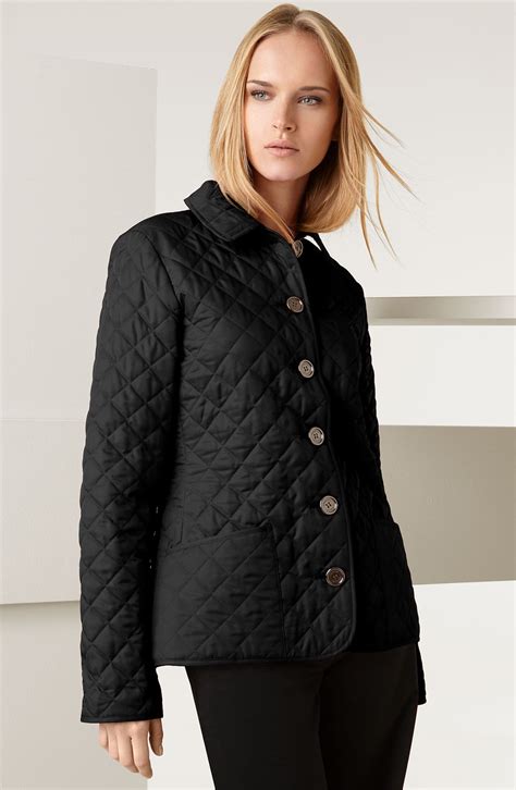 burberry brit quilted leather jacket|Burberry quilted jacket sale women.